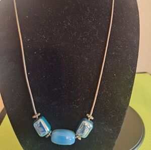Elegant Handmade Druzy Chalcedony Beaded Necklace